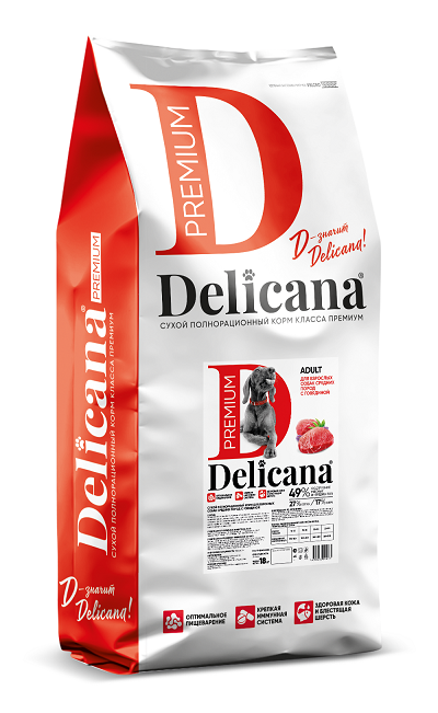 Delicana Говядина для средних пород 18 кг Delicana Говядина для средних пород 18 кг