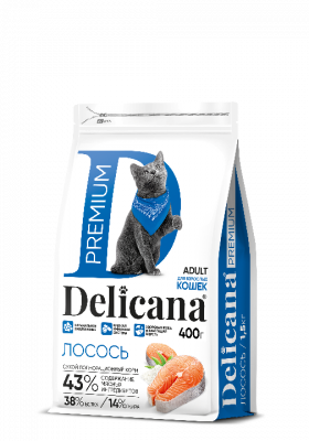 Delicana Лосось для кошек 400 г