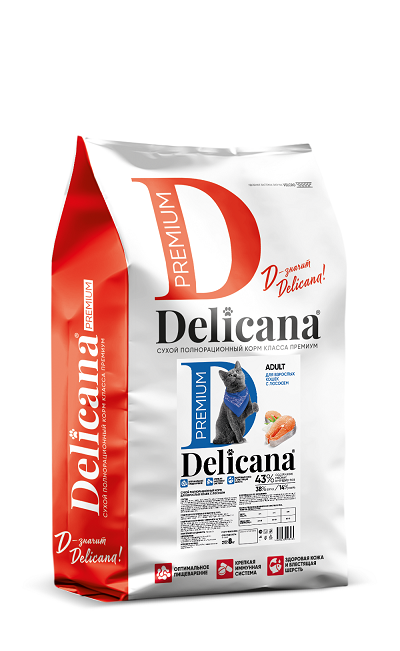 Delicana Лосось для кошек 8 кг