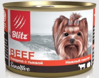 BLITZ Говядина с Тыквой конс. для собак 200 г