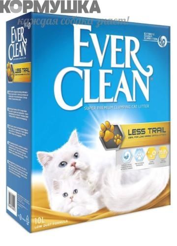 EVER CLEAN Less Track Наполнитель д/длинношерстных кошек (оранжевая полоса) 10 кг