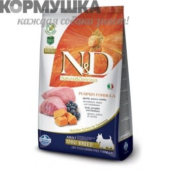 Фармина Ягненок с черникой и тыквой для собак мини 800 г