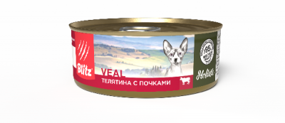 BLITZ Телятина с Почками паштет для кошек 100 г