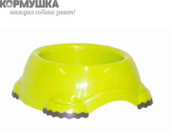 Миска (Moderna) Smarty пластиковая нескользящая лимонная 210 мл                                     