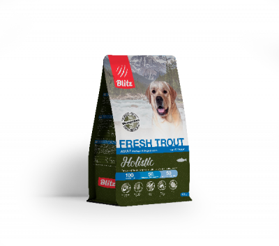 Blitz форель низкозерновой для собак 1,5 кг