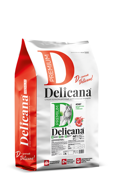 Delicana Ягнёнок для кошек 8 кг