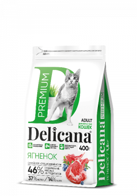 Delicana Ягнёнок для кошек 400 г