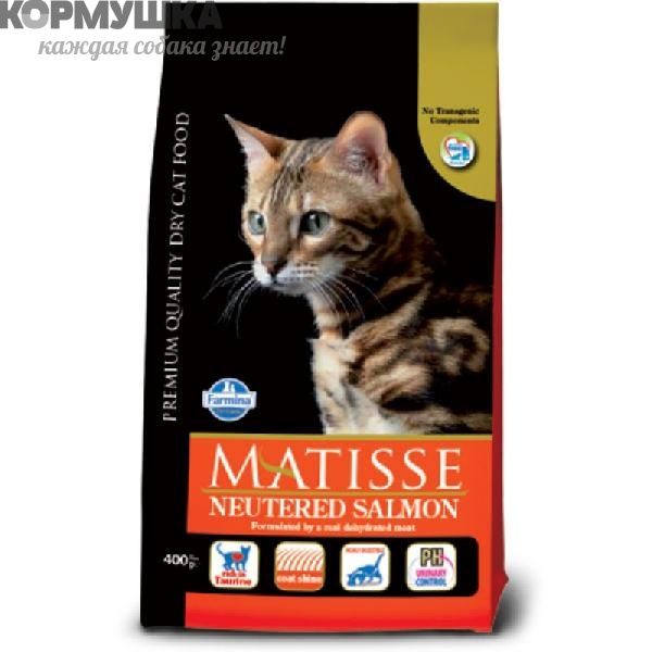 Фармина Матисс для стерилизованных кошек с лососем 1,5 кг