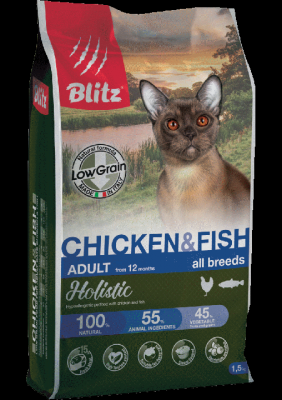 Blitz курица/рыба для кошек 1,5 кг