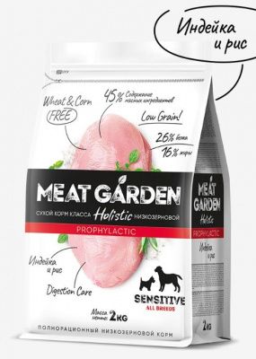 Meat Garden Индейка/Рис д/собак 12 кг