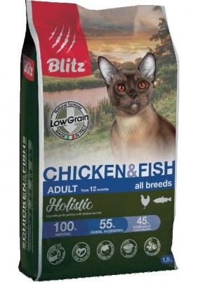 Blitz курица/рыба для кошек 5 кг