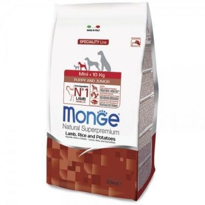 Monge Dog Speciality Mini для щенков мелких пород ягненок с рисом и картофелем 2,5 кг